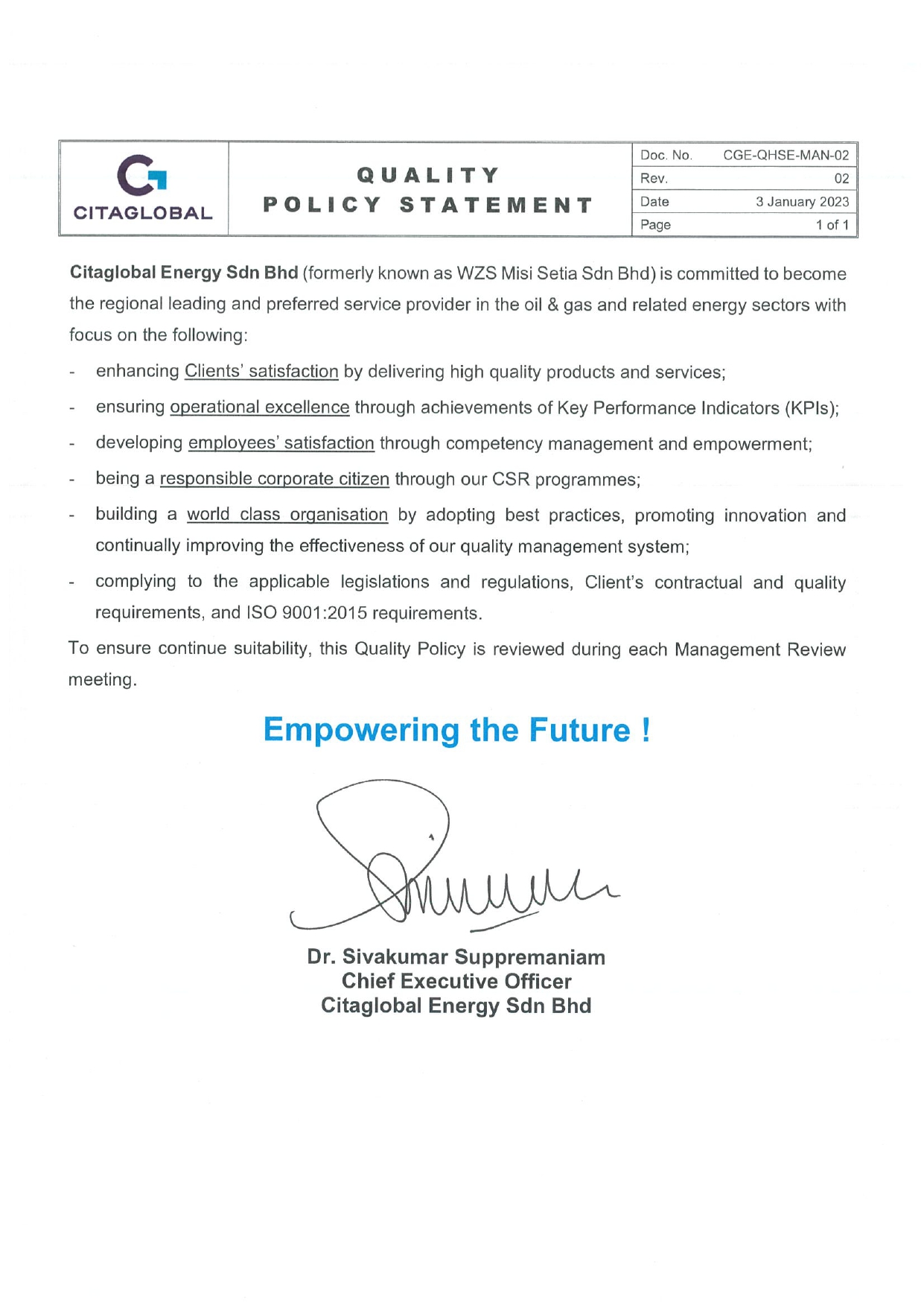 Citaglobal Energy Sdn Bhd